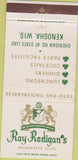 Matchbook Cover - Ray Radigan's Kenosha WI 30 Strike
