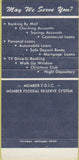 Matchbook Cover - Columbia National Bank of Chicago IL 30 Strike