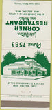 Matchbook Cover - Lake Delton Corner Restaurant WI motel 30 Strike