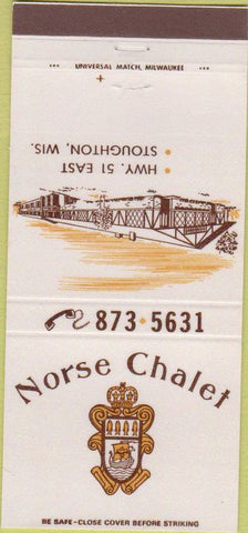 Matchbook Cover - North Chalet Stoughton WI 30 Strike