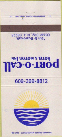 Matchbook Cover - Port O Call Hotel Motor Inn Ocean City NJ 30 Strike