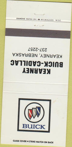 Matchbook Cover - Kearney Buick Cadillac NE 30 Strike