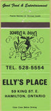 Matchbook Cover - Elly's Place Hamilton ON 30 Strike