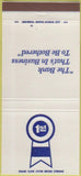 Matchbook Cover - First National Bank Cedar Falls IA 30 Strike