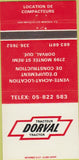 Matchbook Cover - Dorval Tractors Dorval QC 30 Strike