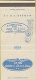 Matchbook Cover - Bank of North Carolina 30 Strike