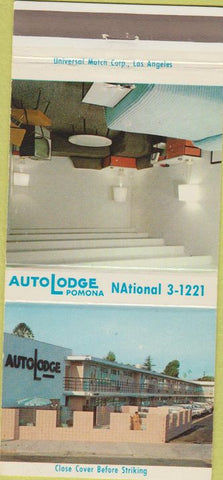 Matchbook Cover - Auto Lodge Pomona CA 30 Strike