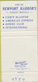 Matchbook Cover - Baycliff Motel Newport Beach CA 30 Strike