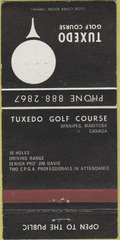 Matchbook Cover - Tuxedo Golf Club Winnipeg MB 30 Strike
