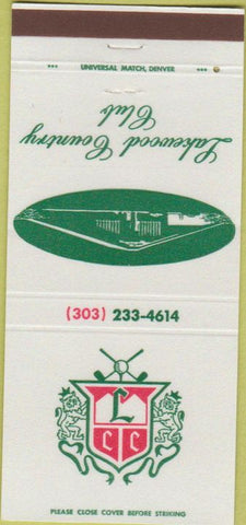 Matchbook Cover - Lakewood Country Club CO 30 Strike
