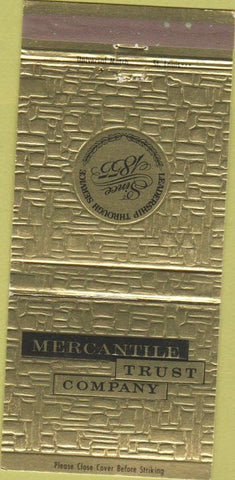 Matchbook Cover - Mercantile Trust Co St Louis MO? 30 Strike