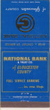 Matchbook Cover - National Bank of Gloucester County NJ 30 Strike