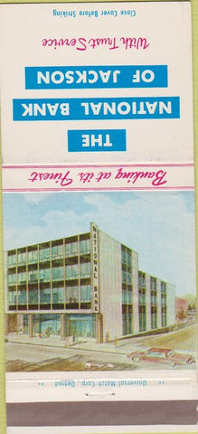 Matchbook Cover - National Bank of Jackson MI 30 Strike