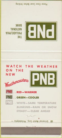 Matchbook Cover - Philadelphia National Bank PA 30 Strike