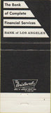 Matchbook Cover - Bank of Los Angeles CA 30 Strike
