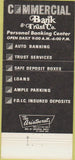 Matchbook Cover - Commercial Bank Trust Muskogee OK 30 Strike