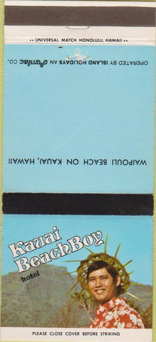Matchbook Cover - Kauai Beach Boy Hotel HI 30 Strike
