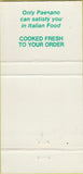 Matchbook Cover - Paesano Restaurant Tavern Niagara Falls ON 30 Strike