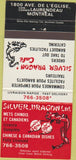 Matchbook Cover - Silver Drag Cafe Chinese Montreal QC 30 Strike