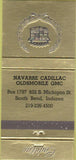 Matchbook Cover - Navarre Cadillac Oldsmobile GMC South Bend IN 30 Strike