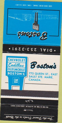 Matchbook Cover - Sault Ste Marie Chevrolet Oldsmobile Cadillac 30 Strike