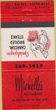 Matchbook Cover - Michelle's Restaurant Calgary AB 30 Strike