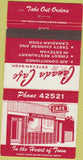 Matchbook Cover - Canada Cafe Estevan SK 30 Strike