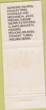 Matchbook Cover - Bosal Auto Parts Exaust Durban South Africa