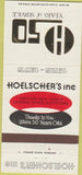 Matchbook Cover - Hoelscher's Inc Office Supply Buffalo NY 30 Strike