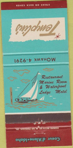 Matchbook Cover - Templin's Coeur D'Alene ID 30 Strike