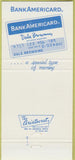 Matchbook Cover - Bank Americard credit card 30 Strike