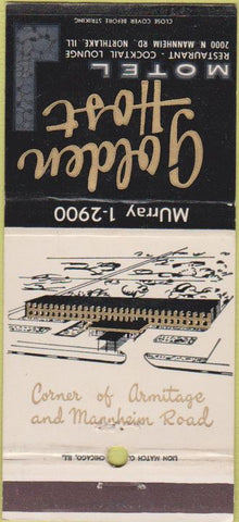 Matchbook Cover - Golden Host Motel Northlake IL 30 Strike