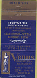 Matchbook Cover - Venus Deli Restaurant Montreal QC 30 Strike