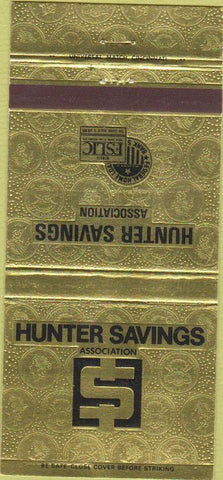 Matchbook Cover - Hunter Savings Association Cincinnati OH 30 Strike