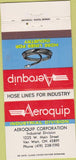Matchbook Cover - AeroQuip Hose Lines Van Wert OH 30 Strike