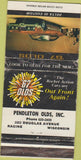 Matchbook Cover - 1967 Oldsmobile Pendleton Racine WI POOR Delta 88 30 Strike