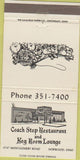 Matchbook Cover - Coach Stop Restaurant Norwood OH 30 Strike