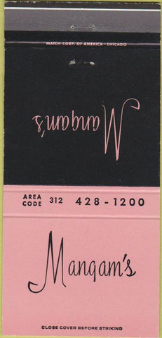Matchbook Cover - Mangam's  Dundee IL 30 Strike