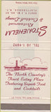 Matchbook Cover - Stonehelm Restaurant Plattsburgh NY 30 Strike