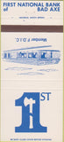 Matchbook Cover - First National Bank Bad Axe MI 30 Strike