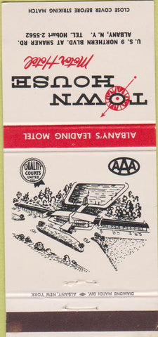 Matchbook Cover - Town House Motor Hotel Albany NY 30 Strike