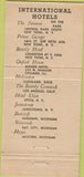 Matchbook Cover - Hotel Hayes Jackson MI 30 Strike