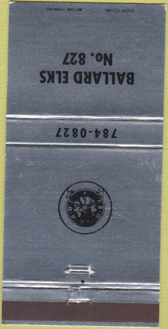 Matchbook Cover - Ballard Elks Club Seattle WA 30 Strike