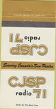 Matchbook Cover - CJSP Radio Canada 30 Strike