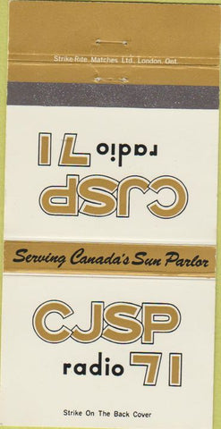 Matchbook Cover - CJSP Radio Canada 30 Strike