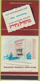 Matchbook Cover - Waldorf Federal Savings Loan Baltimore MD? 30 Strike