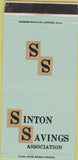 Matchbook Cover - Sinton Savings Association WORN 30 Strike