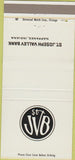 Matchbook Cover - St Joseph Valley Bank Nappanee IN 30 Strike