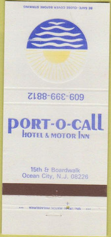 Matchbook Cover - Port O Call Hotel Motor Inn Ocean City NJ 30 Strike