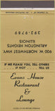 Matchbook Cover - Evans House Restaurant Arlington Heights IL 30 Strike